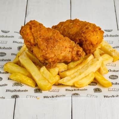 2pcs breast chicken with chips